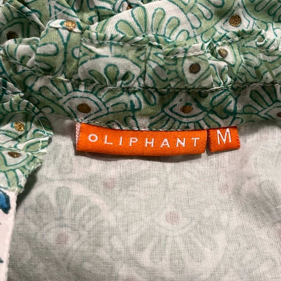 Oliphant Yoke Women’s Dress Green Mini Shift Prairie Cottage BohoCore - Picture 5 of 6